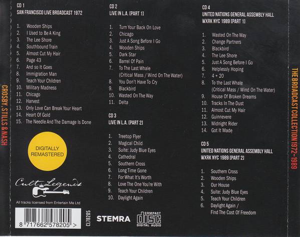 Crosby, Stills and Nash The Broadcast Collection 1972 1989 : Back